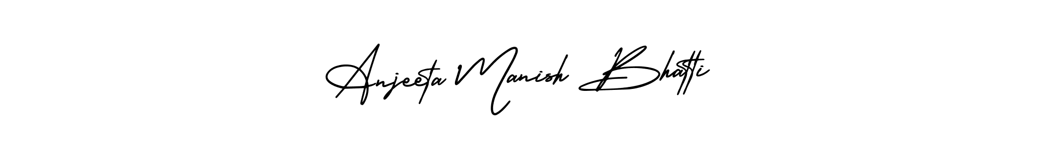 Create a beautiful signature design for name Anjeeta Manish Bhatti. With this signature (AmerikaSignatureDemo-Regular) fonts, you can make a handwritten signature for free. Anjeeta Manish Bhatti signature style 3 images and pictures png