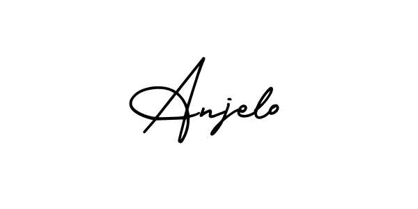 This is the best signature style for the Anjelo name. Also you like these signature font (AmerikaSignatureDemo-Regular). Mix name signature. Anjelo signature style 3 images and pictures png