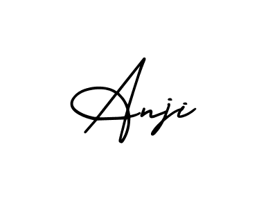 How to make Anji signature? AmerikaSignatureDemo-Regular is a professional autograph style. Create handwritten signature for Anji name. Anji signature style 3 images and pictures png