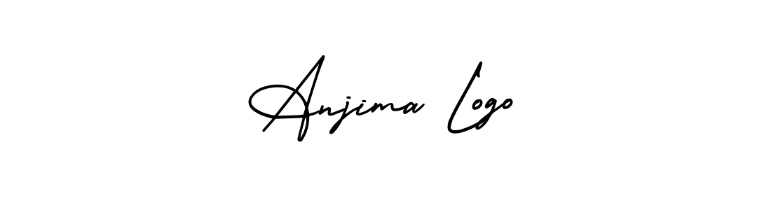 How to make Anjima Logo name signature. Use AmerikaSignatureDemo-Regular style for creating short signs online. This is the latest handwritten sign. Anjima Logo signature style 3 images and pictures png