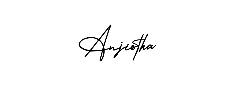 How to make Anjistha name signature. Use AmerikaSignatureDemo-Regular style for creating short signs online. This is the latest handwritten sign. Anjistha signature style 3 images and pictures png