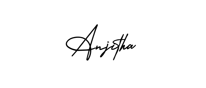 It looks lik you need a new signature style for name Anjitha. Design unique handwritten (AmerikaSignatureDemo-Regular) signature with our free signature maker in just a few clicks. Anjitha signature style 3 images and pictures png