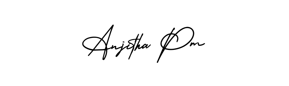 Here are the top 10 professional signature styles for the name Anjitha Pm. These are the best autograph styles you can use for your name. Anjitha Pm signature style 3 images and pictures png