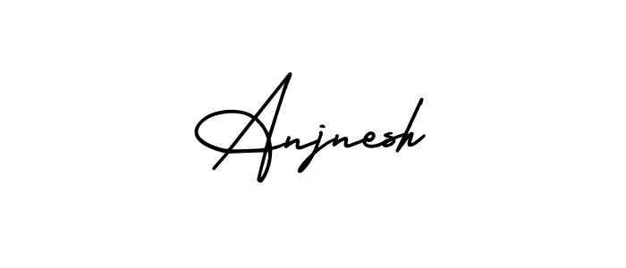 Also we have Anjnesh name is the best signature style. Create professional handwritten signature collection using AmerikaSignatureDemo-Regular autograph style. Anjnesh signature style 3 images and pictures png
