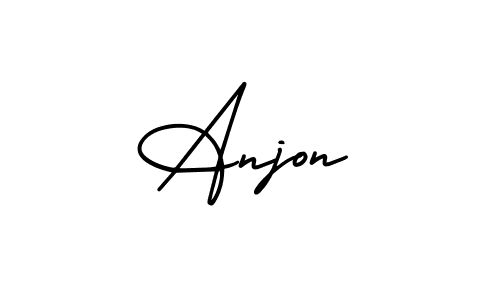 This is the best signature style for the Anjon name. Also you like these signature font (AmerikaSignatureDemo-Regular). Mix name signature. Anjon signature style 3 images and pictures png