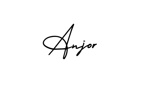 This is the best signature style for the Anjor name. Also you like these signature font (AmerikaSignatureDemo-Regular). Mix name signature. Anjor signature style 3 images and pictures png