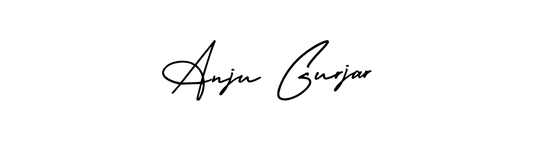 How to make Anju Gurjar name signature. Use AmerikaSignatureDemo-Regular style for creating short signs online. This is the latest handwritten sign. Anju Gurjar signature style 3 images and pictures png
