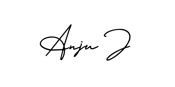 Use a signature maker to create a handwritten signature online. With this signature software, you can design (AmerikaSignatureDemo-Regular) your own signature for name Anju J. Anju J signature style 3 images and pictures png