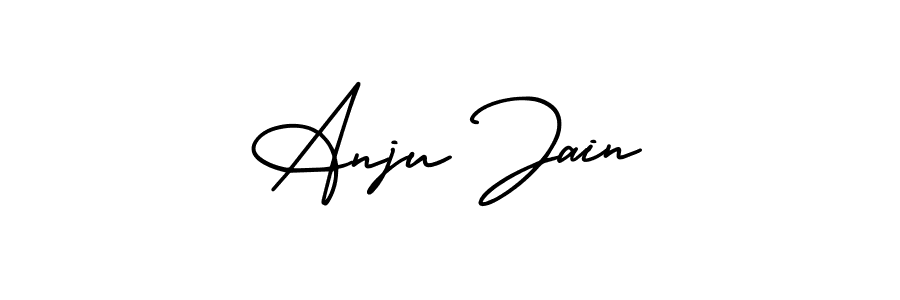 How to Draw Anju Jain signature style? AmerikaSignatureDemo-Regular is a latest design signature styles for name Anju Jain. Anju Jain signature style 3 images and pictures png