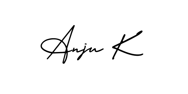 Best and Professional Signature Style for Anju K. AmerikaSignatureDemo-Regular Best Signature Style Collection. Anju K signature style 3 images and pictures png