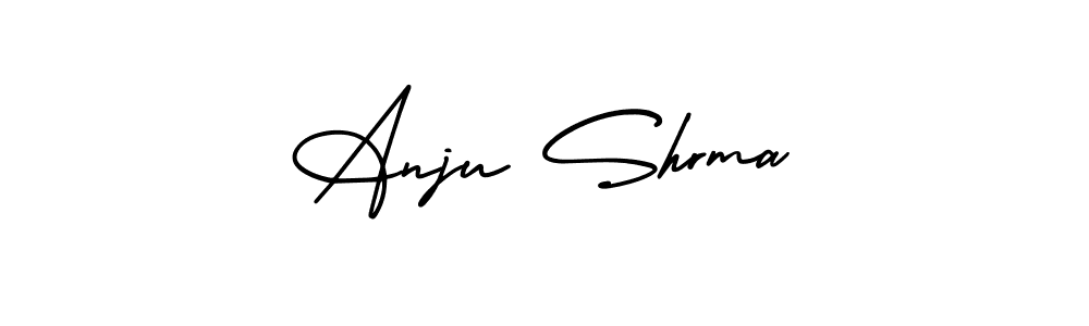 This is the best signature style for the Anju Shrma name. Also you like these signature font (AmerikaSignatureDemo-Regular). Mix name signature. Anju Shrma signature style 3 images and pictures png