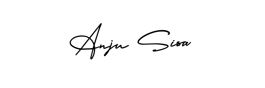 How to make Anju Sisa signature? AmerikaSignatureDemo-Regular is a professional autograph style. Create handwritten signature for Anju Sisa name. Anju Sisa signature style 3 images and pictures png