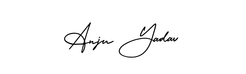 Similarly AmerikaSignatureDemo-Regular is the best handwritten signature design. Signature creator online .You can use it as an online autograph creator for name Anju Yadav. Anju Yadav signature style 3 images and pictures png