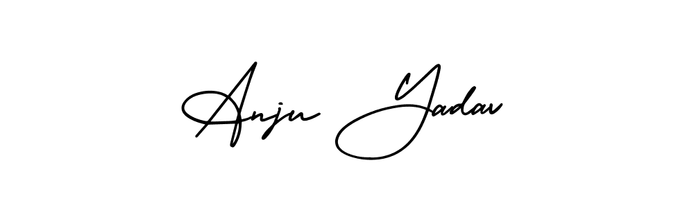 Similarly AmerikaSignatureDemo-Regular is the best handwritten signature design. Signature creator online .You can use it as an online autograph creator for name Anju Yadav. Anju Yadav signature style 3 images and pictures png