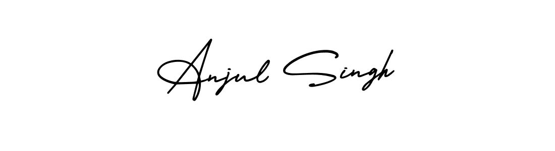 Design your own signature with our free online signature maker. With this signature software, you can create a handwritten (AmerikaSignatureDemo-Regular) signature for name Anjul Singh. Anjul Singh signature style 3 images and pictures png