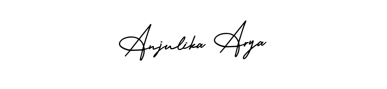 Make a beautiful signature design for name Anjulika Arya. With this signature (AmerikaSignatureDemo-Regular) style, you can create a handwritten signature for free. Anjulika Arya signature style 3 images and pictures png