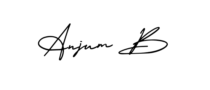 Anjum B stylish signature style. Best Handwritten Sign (AmerikaSignatureDemo-Regular) for my name. Handwritten Signature Collection Ideas for my name Anjum B. Anjum B signature style 3 images and pictures png