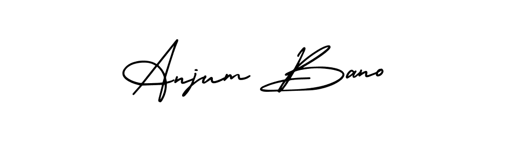 How to make Anjum Bano name signature. Use AmerikaSignatureDemo-Regular style for creating short signs online. This is the latest handwritten sign. Anjum Bano signature style 3 images and pictures png