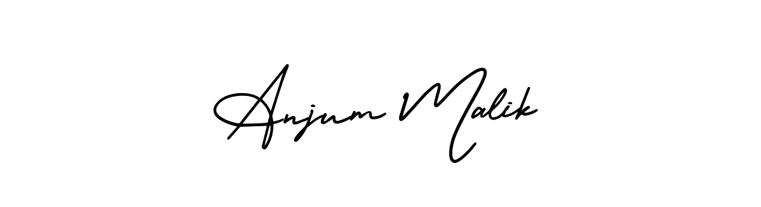 AmerikaSignatureDemo-Regular is a professional signature style that is perfect for those who want to add a touch of class to their signature. It is also a great choice for those who want to make their signature more unique. Get Anjum Malik name to fancy signature for free. Anjum Malik signature style 3 images and pictures png