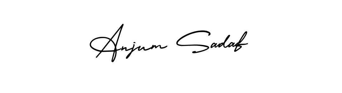 Also You can easily find your signature by using the search form. We will create Anjum Sadaf name handwritten signature images for you free of cost using AmerikaSignatureDemo-Regular sign style. Anjum Sadaf signature style 3 images and pictures png