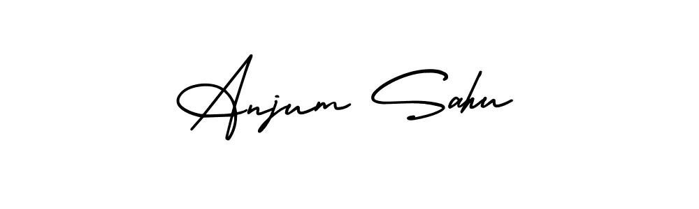 How to Draw Anjum Sahu signature style? AmerikaSignatureDemo-Regular is a latest design signature styles for name Anjum Sahu. Anjum Sahu signature style 3 images and pictures png