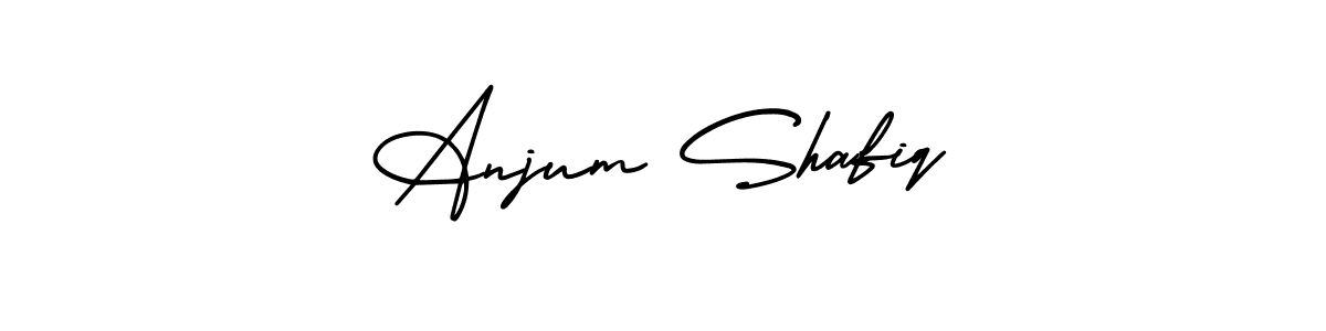 The best way (AmerikaSignatureDemo-Regular) to make a short signature is to pick only two or three words in your name. The name Anjum Shafiq include a total of six letters. For converting this name. Anjum Shafiq signature style 3 images and pictures png