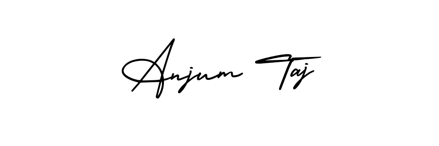 Make a beautiful signature design for name Anjum Taj. Use this online signature maker to create a handwritten signature for free. Anjum Taj signature style 3 images and pictures png