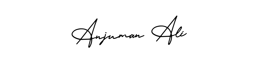 AmerikaSignatureDemo-Regular is a professional signature style that is perfect for those who want to add a touch of class to their signature. It is also a great choice for those who want to make their signature more unique. Get Anjuman Ali name to fancy signature for free. Anjuman Ali signature style 3 images and pictures png