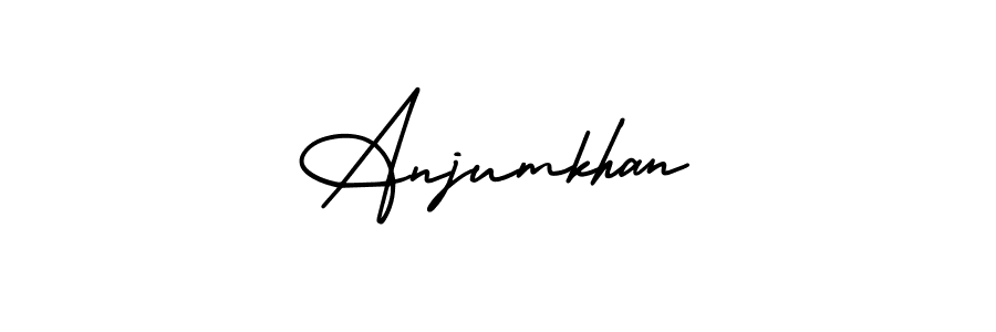 Make a beautiful signature design for name Anjumkhan. Use this online signature maker to create a handwritten signature for free. Anjumkhan signature style 3 images and pictures png