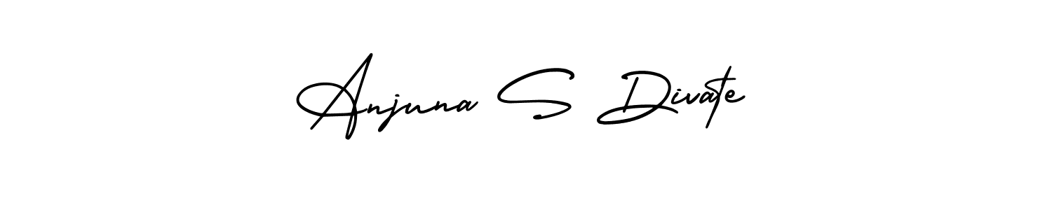 Best and Professional Signature Style for Anjuna S Divate. AmerikaSignatureDemo-Regular Best Signature Style Collection. Anjuna S Divate signature style 3 images and pictures png