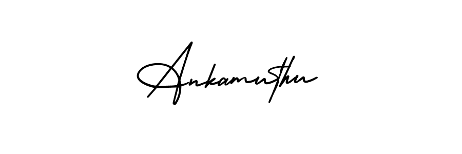 AmerikaSignatureDemo-Regular is a professional signature style that is perfect for those who want to add a touch of class to their signature. It is also a great choice for those who want to make their signature more unique. Get Ankamuthu name to fancy signature for free. Ankamuthu signature style 3 images and pictures png