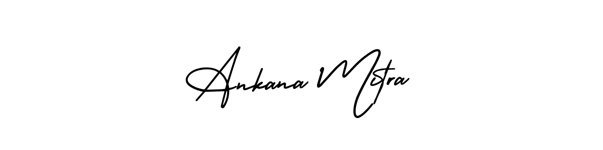 AmerikaSignatureDemo-Regular is a professional signature style that is perfect for those who want to add a touch of class to their signature. It is also a great choice for those who want to make their signature more unique. Get Ankana Mitra name to fancy signature for free. Ankana Mitra signature style 3 images and pictures png