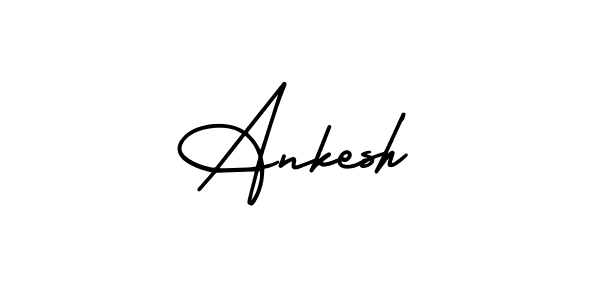 Ankesh stylish signature style. Best Handwritten Sign (AmerikaSignatureDemo-Regular) for my name. Handwritten Signature Collection Ideas for my name Ankesh. Ankesh signature style 3 images and pictures png