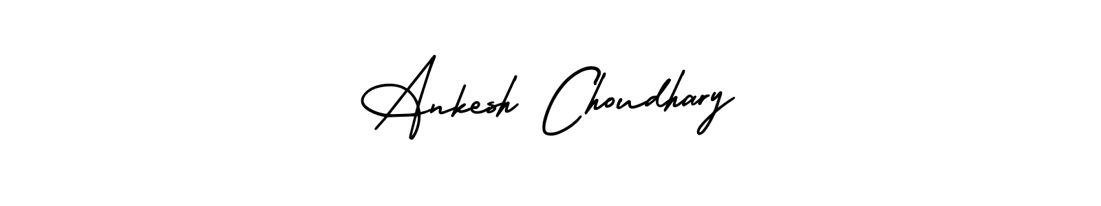 This is the best signature style for the Ankesh Choudhary name. Also you like these signature font (AmerikaSignatureDemo-Regular). Mix name signature. Ankesh Choudhary signature style 3 images and pictures png