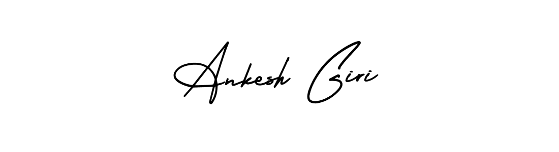 How to make Ankesh Giri name signature. Use AmerikaSignatureDemo-Regular style for creating short signs online. This is the latest handwritten sign. Ankesh Giri signature style 3 images and pictures png