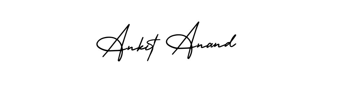 You should practise on your own different ways (AmerikaSignatureDemo-Regular) to write your name (Ankit Anand) in signature. don't let someone else do it for you. Ankit Anand signature style 3 images and pictures png