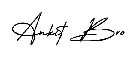 The AmerikaSignatureDemo-Regular font transforms the name Ankit Bro into an executive sign with sharp precision and distinguished character. Ankit Bro signature style 3 images and pictures png