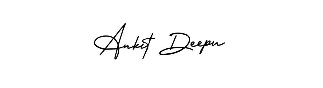 Use a signature maker to create a handwritten signature online. With this signature software, you can design (AmerikaSignatureDemo-Regular) your own signature for name Ankit Deepu. Ankit Deepu signature style 3 images and pictures png