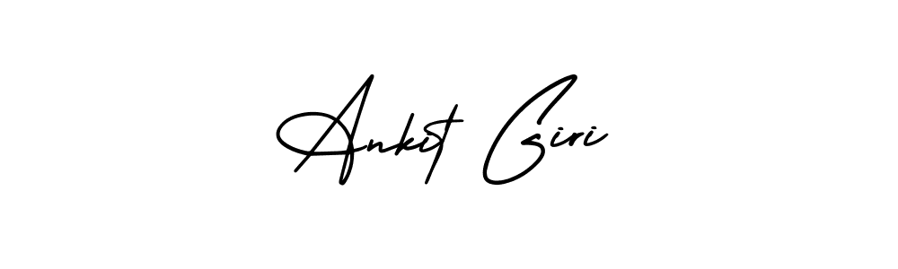 The best way (AmerikaSignatureDemo-Regular) to make a short signature is to pick only two or three words in your name. The name Ankit Giri include a total of six letters. For converting this name. Ankit Giri signature style 3 images and pictures png