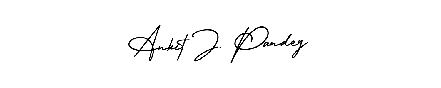 Create a beautiful signature design for name Ankit J. Pandey. With this signature (AmerikaSignatureDemo-Regular) fonts, you can make a handwritten signature for free. Ankit J. Pandey signature style 3 images and pictures png