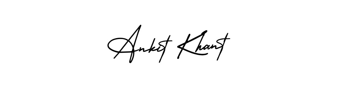 You should practise on your own different ways (AmerikaSignatureDemo-Regular) to write your name (Ankit Khant) in signature. don't let someone else do it for you. Ankit Khant signature style 3 images and pictures png