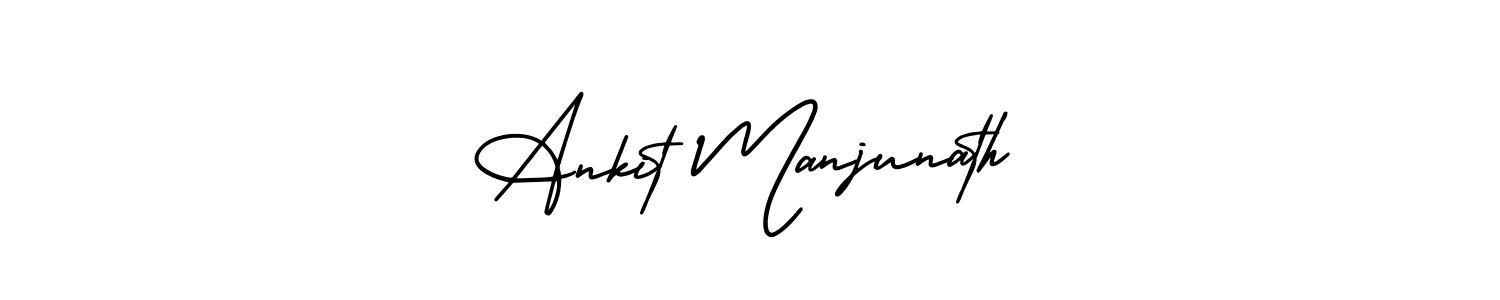 The best way (AmerikaSignatureDemo-Regular) to make a short signature is to pick only two or three words in your name. The name Ankit Manjunath include a total of six letters. For converting this name. Ankit Manjunath signature style 3 images and pictures png