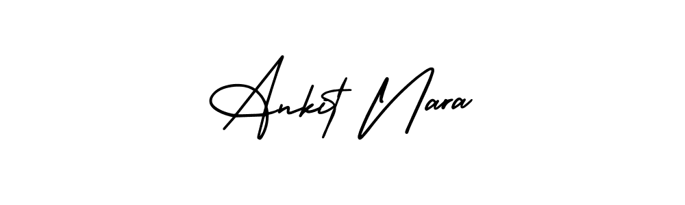 Design your own signature with our free online signature maker. With this signature software, you can create a handwritten (AmerikaSignatureDemo-Regular) signature for name Ankit Nara. Ankit Nara signature style 3 images and pictures png
