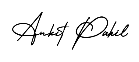 Practice writing Ankit Pahil with the flow of AmerikaSignatureDemo-Regular lettering. A fantastic source of inspiration for developing your personal signature style. Ankit Pahil signature style 3 images and pictures png