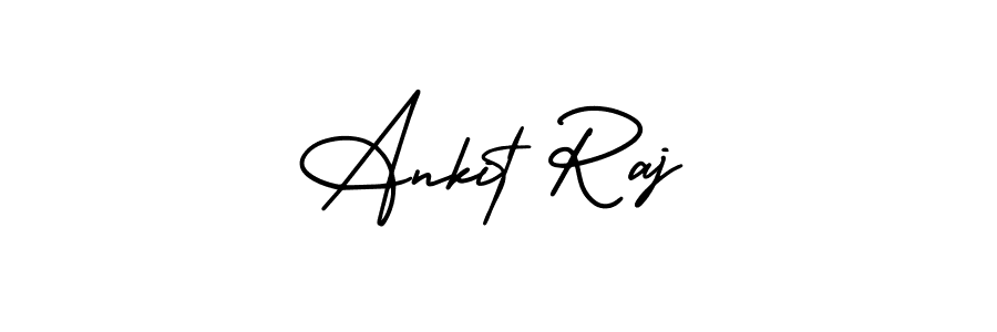 How to make Ankit Raj name signature. Use AmerikaSignatureDemo-Regular style for creating short signs online. This is the latest handwritten sign. Ankit Raj signature style 3 images and pictures png