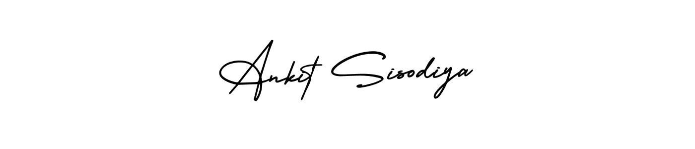 This is the best signature style for the Ankit Sisodiya name. Also you like these signature font (AmerikaSignatureDemo-Regular). Mix name signature. Ankit Sisodiya signature style 3 images and pictures png