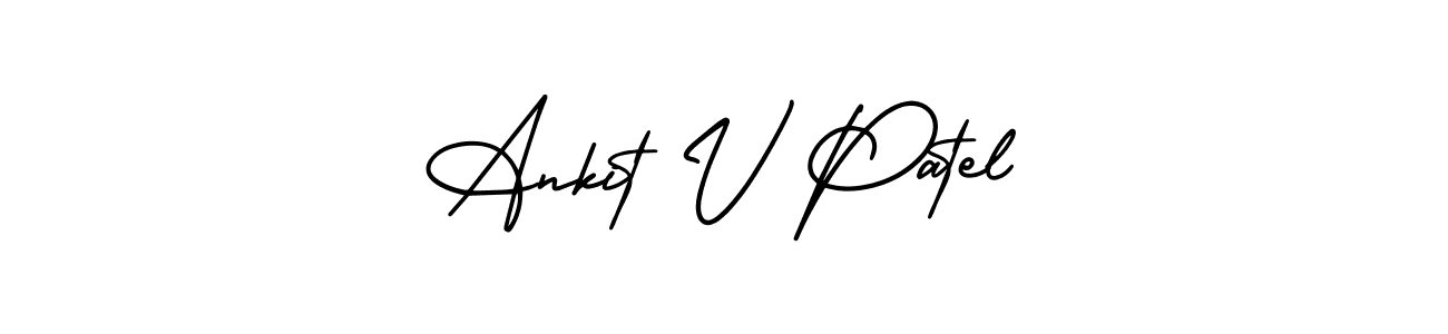Make a short Ankit V Patel signature style. Manage your documents anywhere anytime using AmerikaSignatureDemo-Regular. Create and add eSignatures, submit forms, share and send files easily. Ankit V Patel signature style 3 images and pictures png