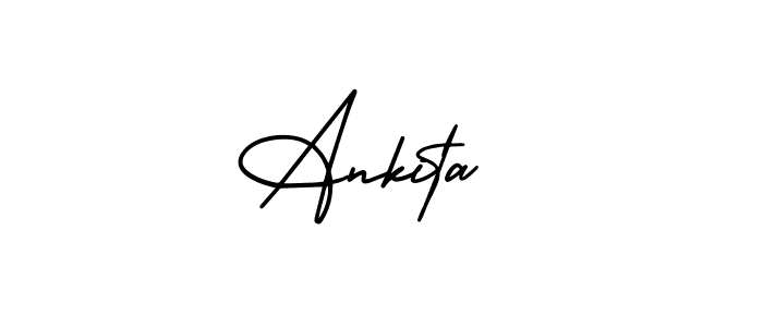 Use a signature maker to create a handwritten signature online. With this signature software, you can design (AmerikaSignatureDemo-Regular) your own signature for name Ankita . Ankita  signature style 3 images and pictures png