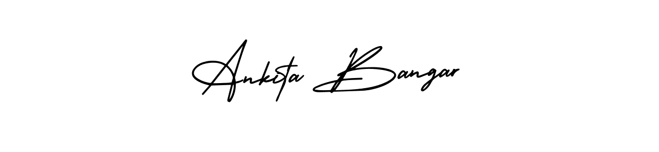 How to make Ankita Bangar signature? AmerikaSignatureDemo-Regular is a professional autograph style. Create handwritten signature for Ankita Bangar name. Ankita Bangar signature style 3 images and pictures png