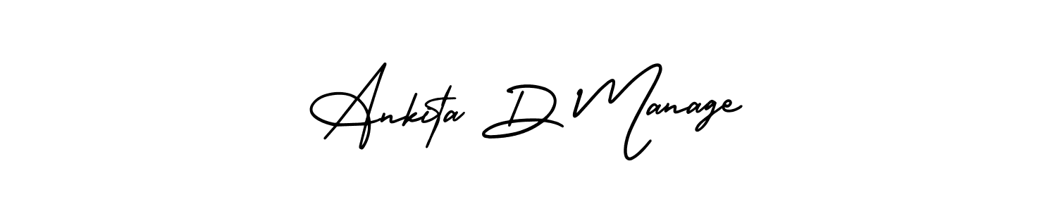 Ankita D Manage stylish signature style. Best Handwritten Sign (AmerikaSignatureDemo-Regular) for my name. Handwritten Signature Collection Ideas for my name Ankita D Manage. Ankita D Manage signature style 3 images and pictures png